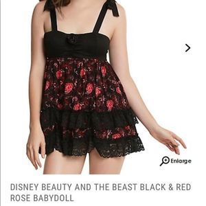 Disney Beauty and the Beast Sexy Babydoll Sleeping Gown Small